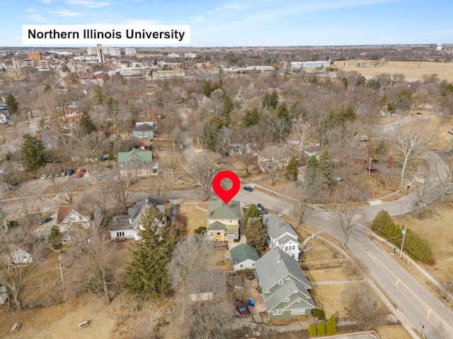 drone / aerial view with a residential view