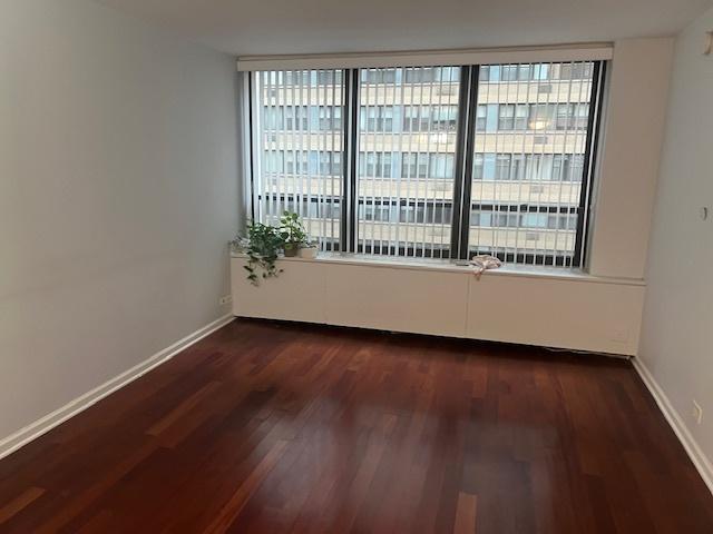 unfurnished room featuring dark wood-type flooring