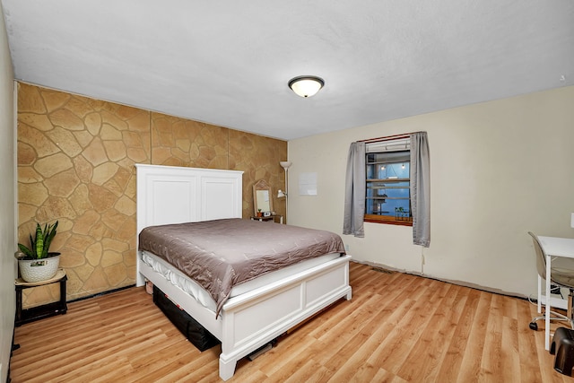 bedroom featuring light hardwood / wood-style flooring