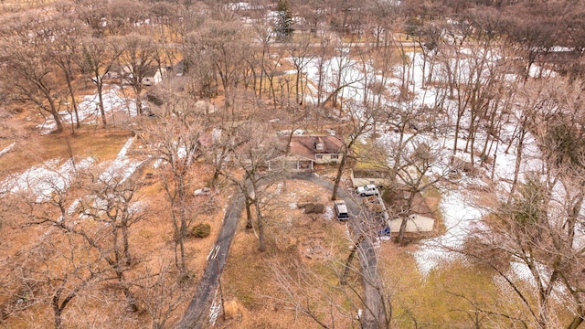 view of snowy aerial view