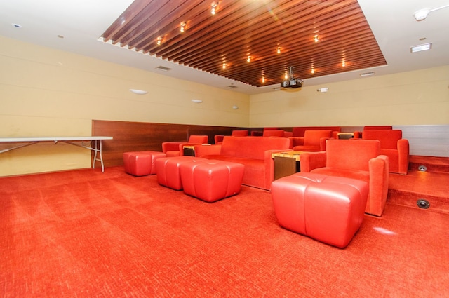 view of carpeted cinema