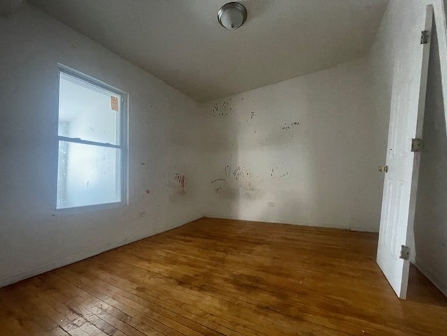 empty room featuring hardwood / wood-style flooring