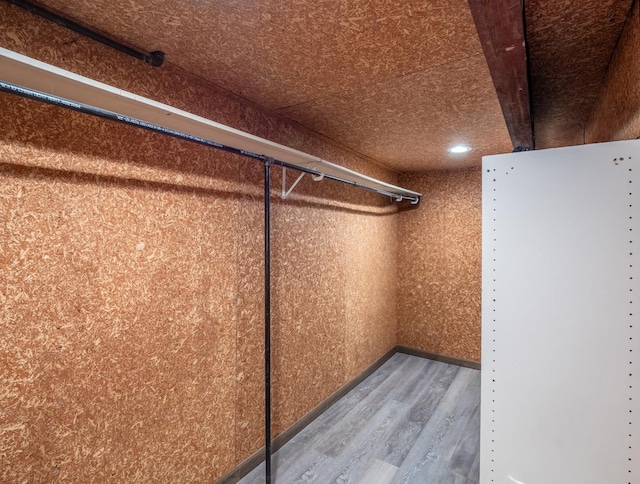 spacious closet with wood-type flooring