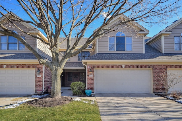 view of front facade with a garage