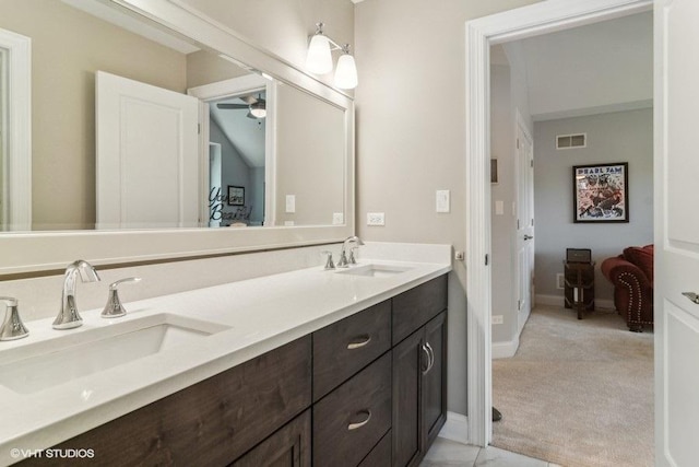 bathroom featuring vanity