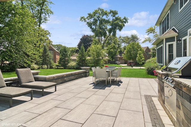 view of patio / terrace featuring a grill and area for grilling