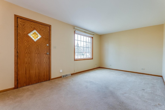 view of carpeted entryway