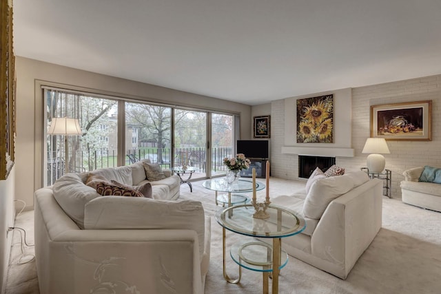2 Oak Brook Club Dr Unit B209, Oak Brook, IL 60523 - carpeted living room with a fireplace