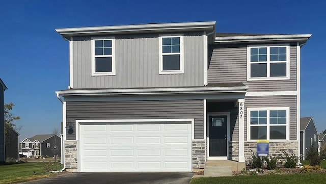 view of front of home featuring a garage