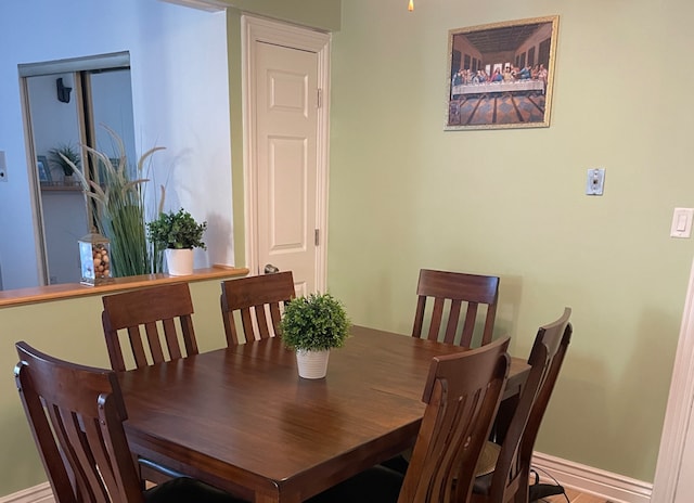 view of dining area