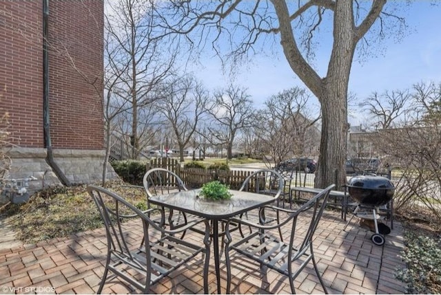 view of patio / terrace with area for grilling