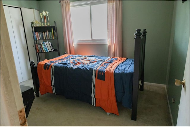 view of carpeted bedroom