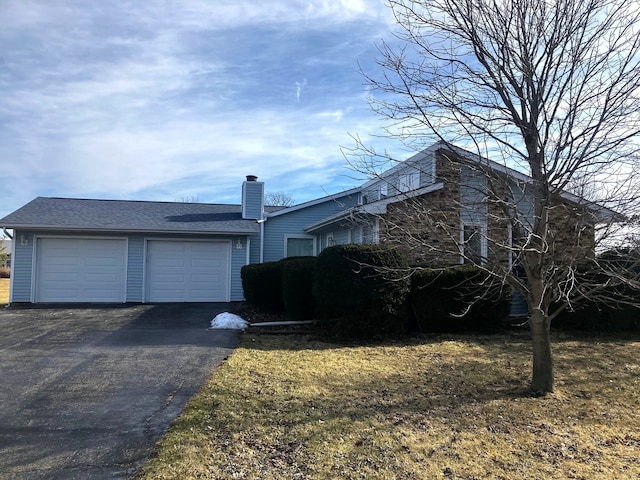 view of property exterior featuring a garage