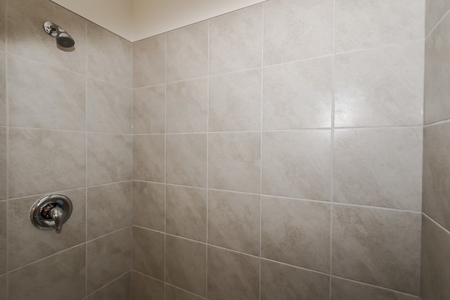 room details featuring a tile shower