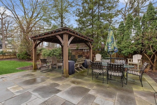 621 E Prospect Ave, Lake Bluff, IL 60044 - view of patio / terrace featuring a gazebo and outdoor dining space