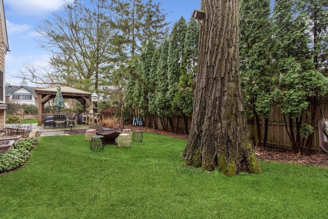 621 E Prospect Ave, Lake Bluff, IL 60044 - view of yard with a gazebo and a patio