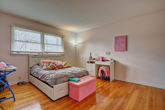 bedroom featuring light hardwood / wood-style floors