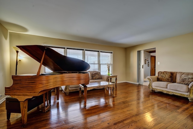 miscellaneous room with hardwood / wood-style flooring