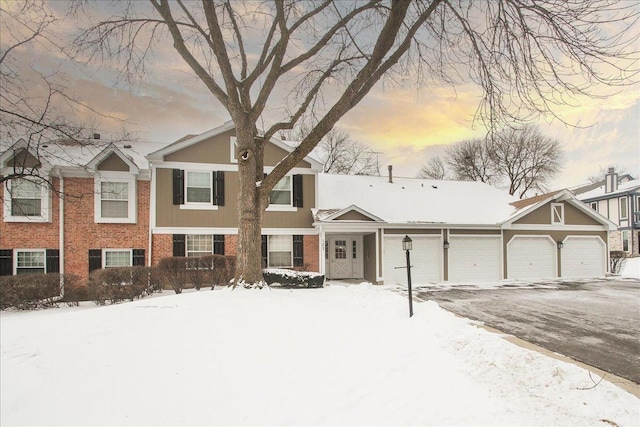 view of front facade with a garage