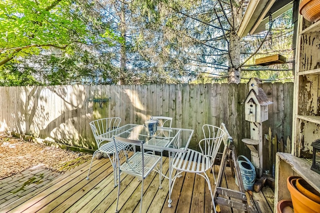 view of wooden deck