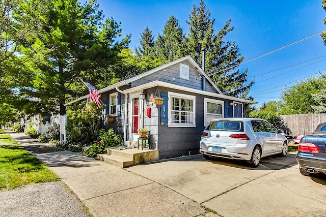 view of bungalow