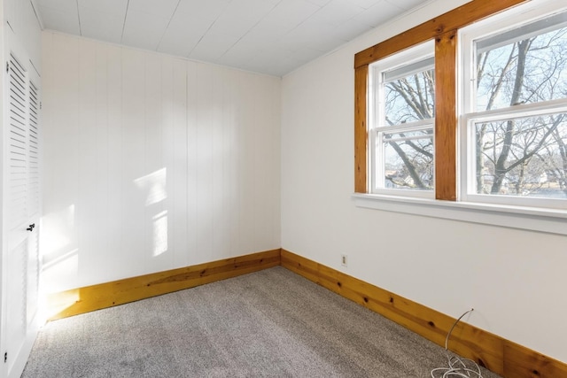 spare room featuring carpet flooring