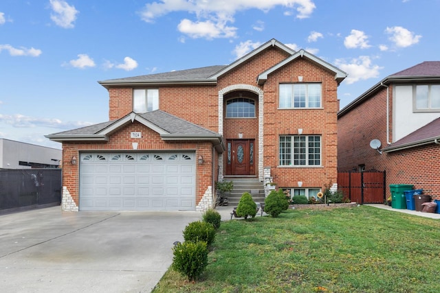 front facade with a front yard