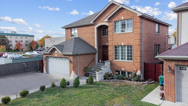 front facade with a front lawn