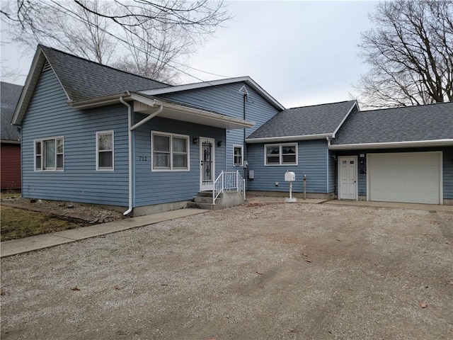 view of front of home featuring a garage