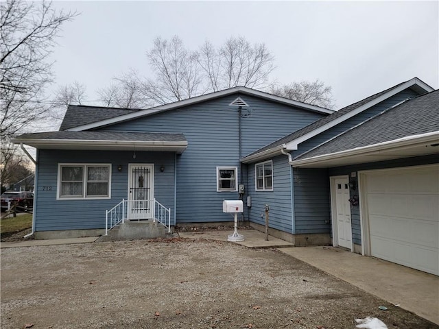 view of front of home featuring a garage