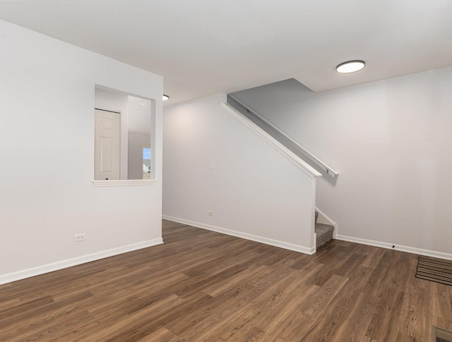 interior space featuring dark wood-type flooring