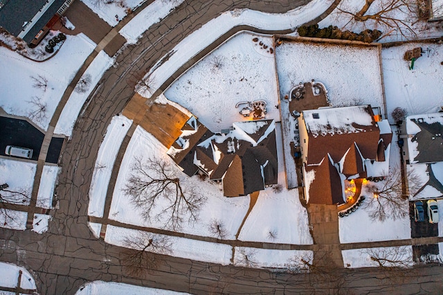 view of snowy aerial view