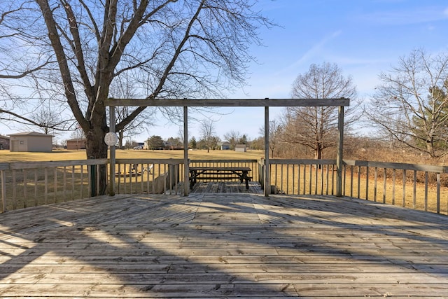 view of wooden terrace