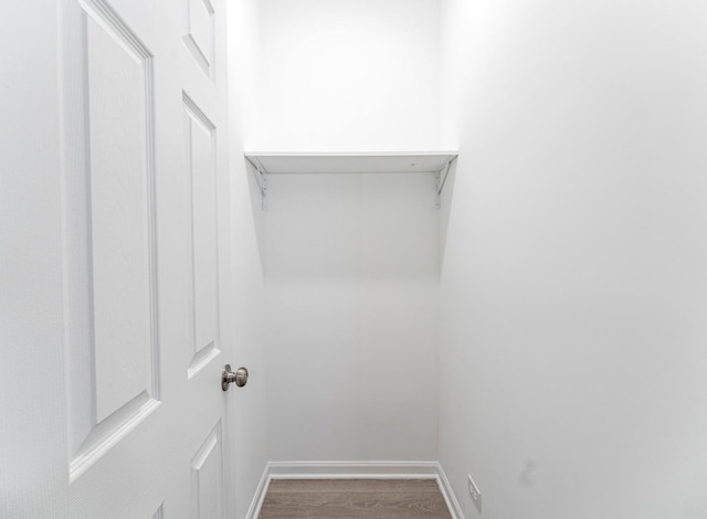 spacious closet with wood-type flooring