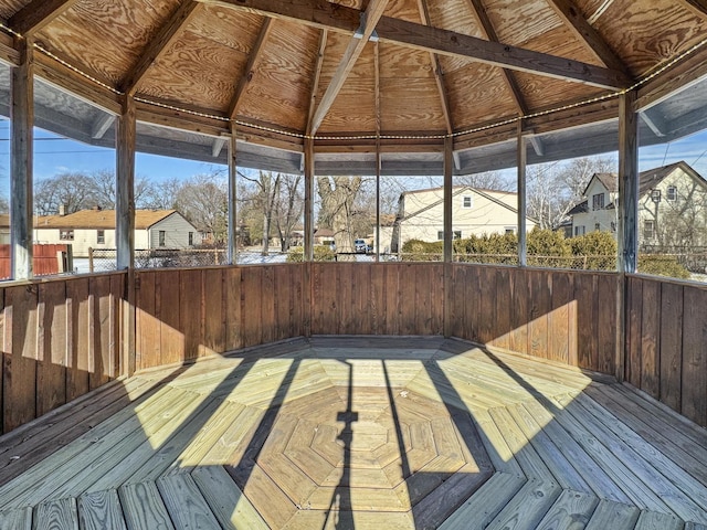 deck featuring a gazebo