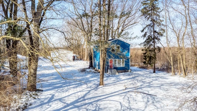 view of snowy yard