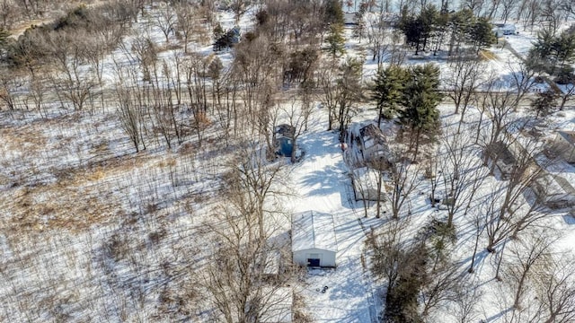 view of snowy aerial view