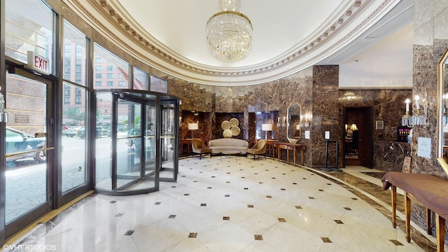 10 E Ontario St Unit 4308, Chicago, IL 60611 - common area featuring a high ceiling and ornamental molding
