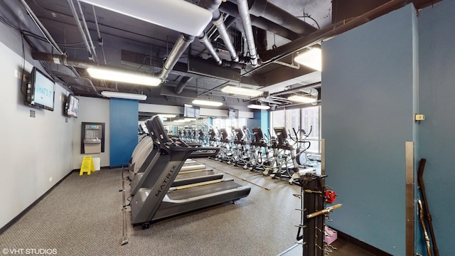 10 E Ontario St Unit 4308, Chicago, IL 60611 - workout area featuring baseboards