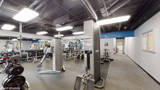 10 E Ontario St Unit 4308, Chicago, IL 60611 - gym featuring baseboards