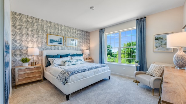 view of carpeted bedroom