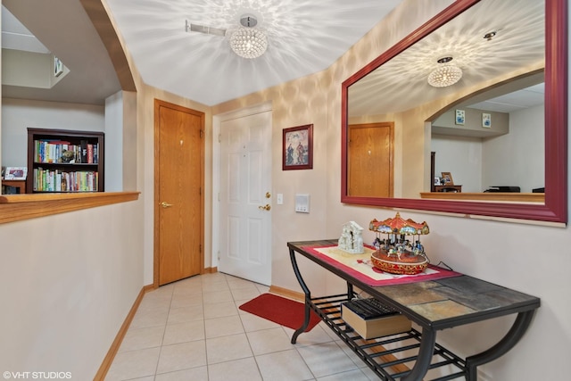 view of tiled entrance foyer