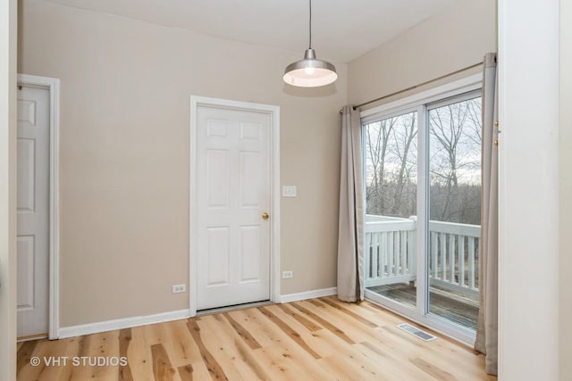 interior space featuring hardwood / wood-style floors