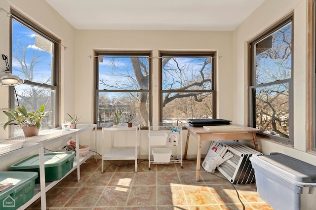 view of sunroom