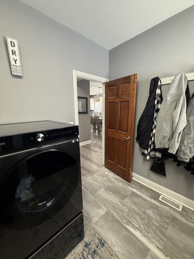 view of clothes washing area