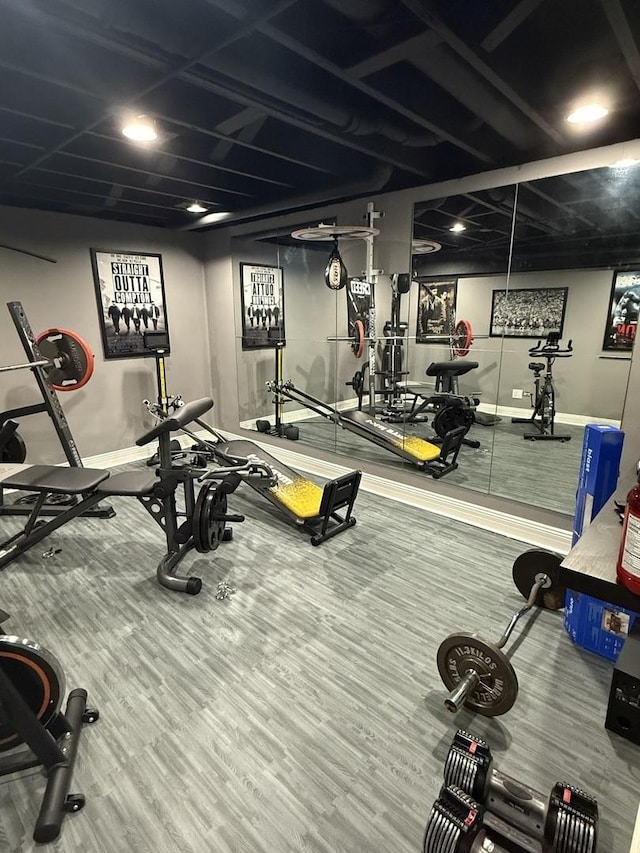 view of workout area