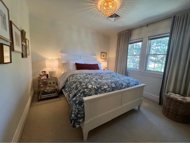 view of carpeted bedroom