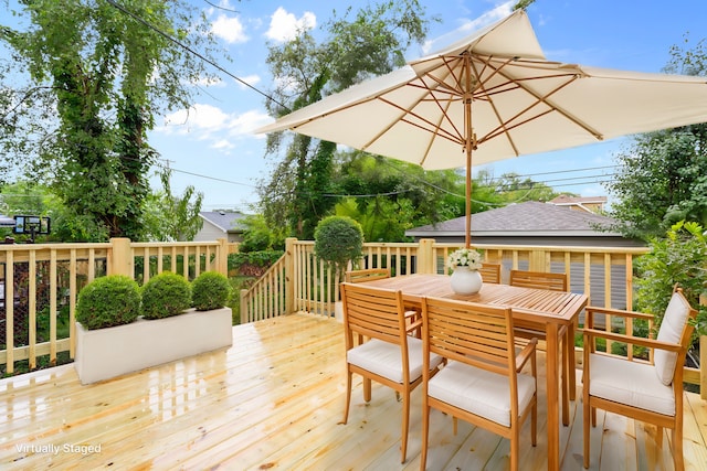 view of wooden terrace