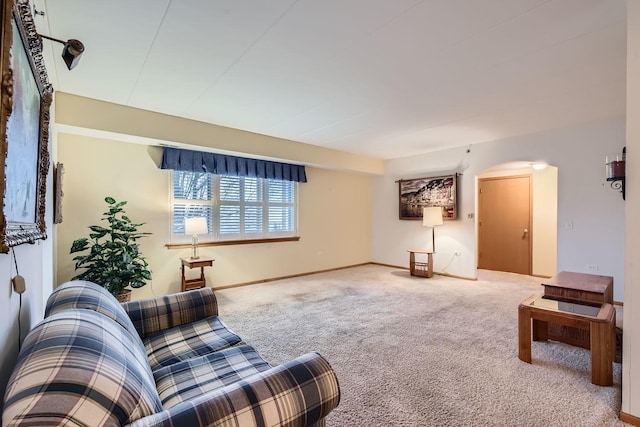 view of carpeted living room