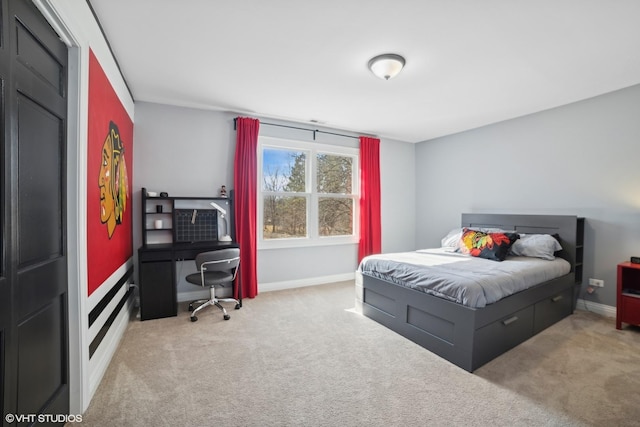 view of carpeted bedroom